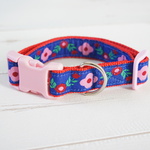 【ＳＡＬＥ】２ｃｍ幅23~33cm小型犬★お花★首輪
