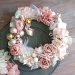 kanako1119様専用ページ(25cm)＊Sweetピンクのガーリープレゼント ＊クリスマスリース・ウィンターリース・ピンクリース ・大人クリスマス