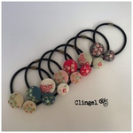 ヘアゴム ほっこり刺繍ヘアゴム 2個セット