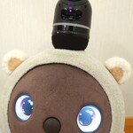 丸耳ブローチ　ホワイト×ベージュ　LOVOT ラボット