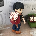 新作　ミニミニ リュック 赤ドット柄&赤