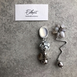 【white】アニマル柄アシンメトリーピアス