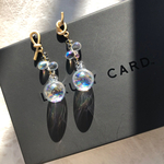 ガラスドーム×ノットピアス　シャボン玉　