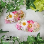 ピンク💗押し花バレッタ