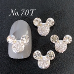 ネイルパーツ　ピアス　クリスタルラインストーン　ビジュー 4個セット