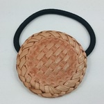 レザーヘアゴム　バスケット刻印　本革