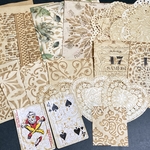 ☆お洒落な模様染め☆B 珈琲染め　コラージュ　ラッピング