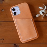 ◆iPhone 12/12pro◆ブッテーロ 1枚革のスマホカバー カードケース付