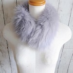 ¶ new antique fur ¶ ブルーグレーフォックスマグネット留めショールマフラー