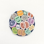 リトープスの刺繍ブローチ(チャーム変更可)