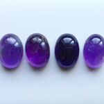 天然石＊アメジスト　オーバル　カボション＊ルース　26 ct　4個