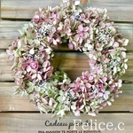 【再再販】・:* +.リース.:+☆たっぷりあじさいのナチュラルリース☆
