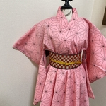 USED品  麻の葉模様浴衣 コスプレ