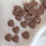 \６pcs/ Heart cabochon 《beige》