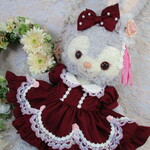 ＜aki0109さま専用＞ステラルー(Sサイズ)コスチューム＊スカラップドレス＊エンジ＊双子コーデにも