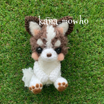 ＊リモ様オーダー品 ふわもこ あみぐるみキーホルダー ワンちゃん(チワワ)＊