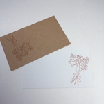 消しゴムはんこ  かすみ草　ブーケ　花束