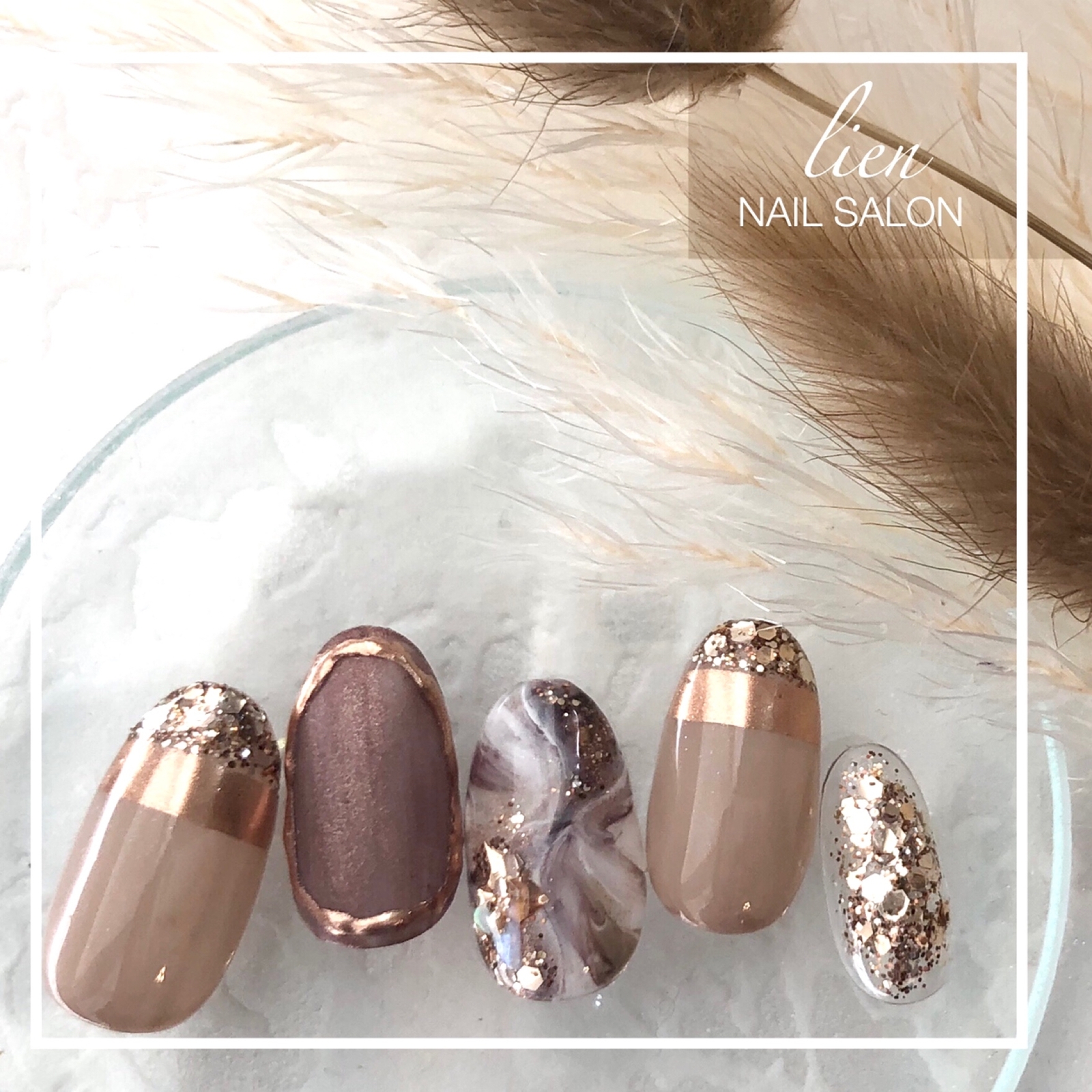 no.17】ニュアンスシャンパンゴールドミラーネイルチップ ニュアンス