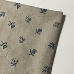 麻混刺繍生地　