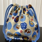 和風しばいぬ柄巾着☆お弁当袋