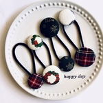 クリスマス🎄くるみボタンヘアゴム