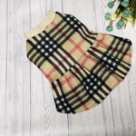 犬服　『秋冬　あったかフリース　ワンピース　チェック柄』わんこ服　わんこ　秋冬服　あったか　フリース　ベージュ＆ブラック