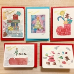 🎄透明水彩画お好きな3枚セット お好きなイラスト ミニクリスマスカード　クリスマス　クリスマスカード　クリスマスギフト　クリスマスプレゼント🎄