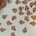 【8個】クリスマスリボンチャーム