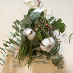 ユーカリハーブが香る green＆White クリスマス スワッグ⋆*❁*