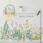 M21 ウォールステッカー アート 鳥 緑 葉 植物 シール  壁紙 インテリア