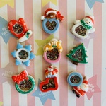 【167】シャカシャカクリスマスパーツ♡デコパーツ プラパーツ 貼り付けパーツ ハンドメイド材料  ハンドメイドアクセサリー