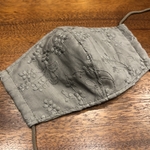 花柄 ミモザ刺繍 冬用マスク