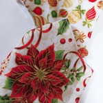 クリスマス柄マスク　ポインセチア
