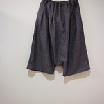 ふわり　温か起毛の長めガーリーサルエルパンツ