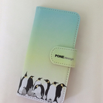 手帳型スマホケース  PENGUIN　Green