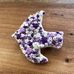 ビーズ刺繍ブローチ（鳥）