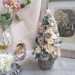Arbre de  Noël＜French bleu clair＞＊受注制作＊クリスマスツリー＊アレンジメント＊プリザーブドフラワー＊ 花＊2020