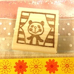 窓からパンダ☆はんこ