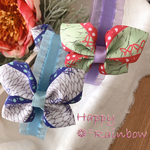 【送料無料】ツインテール風なキッズカチューシャ🎀 鬼 滅 羽織 和柄 刃