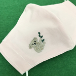 コアラ刺繍のシンプル布マスク　手刺繍　コアラ柄　刺繍マスク　大人用立体マスク　大人用マスク　ダブルガーゼマスク