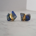 ラピスラズリの金継ぎピアス