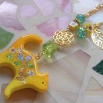 ◇435　レモネード　❀猫のバッグチャーム🐈