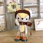 ニット帽のクマのぬいぐるちゃん♪