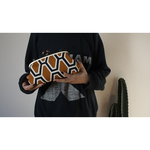 ♦︎蜂の巣♦︎ レトロ　ブラウン×ブラック　長財布　2way がま口財布