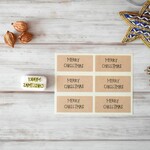 MERRY CHRISTMAS　ブロック体大文字　meganehankoの文字はんこ