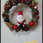 ＊Xmas　リースサンタ　壁掛＊