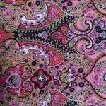 (b509)昭和レトロ生地 ピンク ペイズリー柄  アート 絵画 ビンテージ生地  エコバッグ 巾着バッグなど
