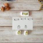 なかよしなプレゼントと小さなガーランドのはんこセット