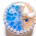 海のピルケース アクセサリーケース レジン パール 海 クラゲ アルミケース 