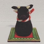 干支丑さんのダルマ（黒牛）